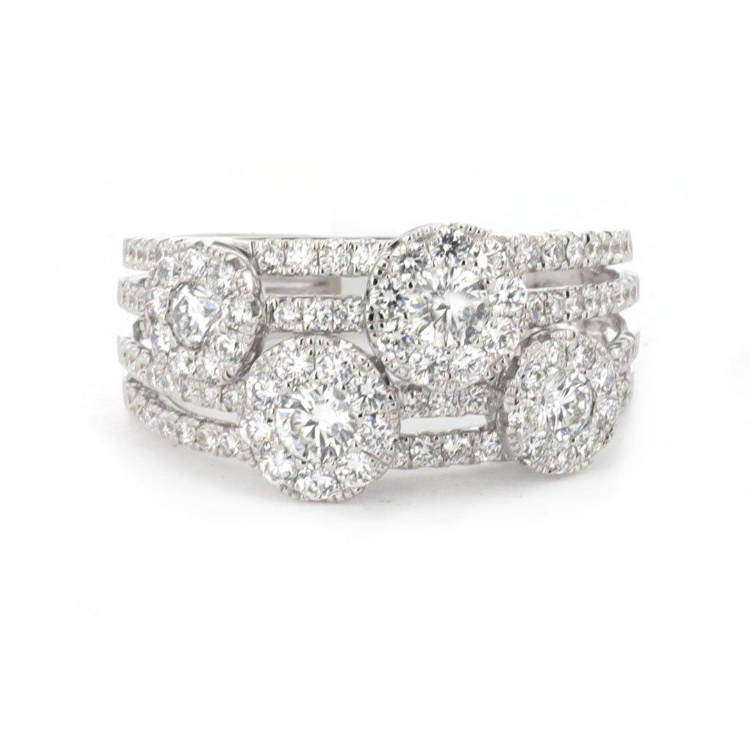 1.22 ctw Diamond 4-Row Band
