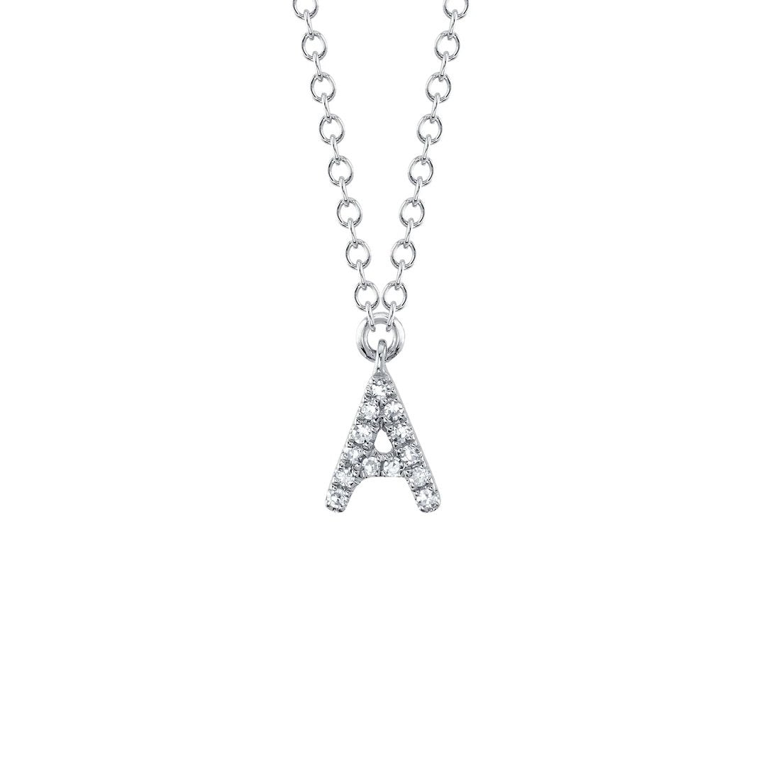 15+3" 0.04 ctw Diamond Letter "A" Necklace
