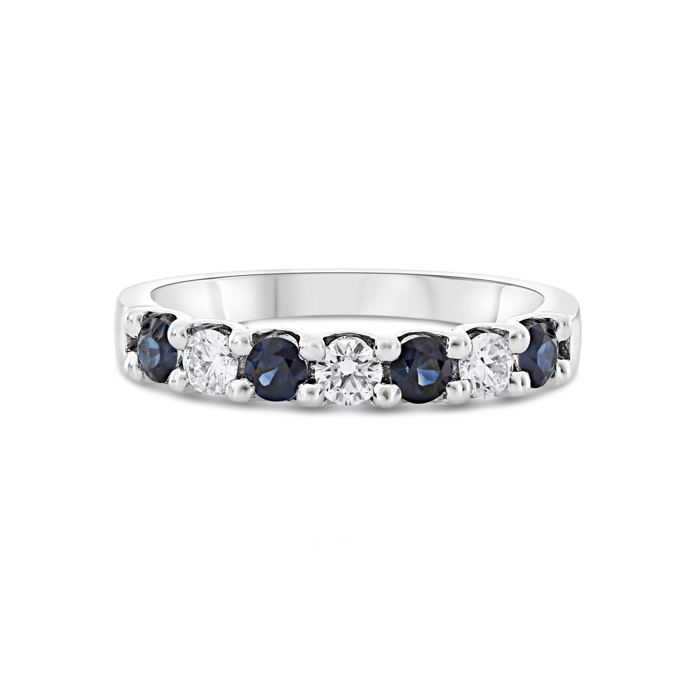 Blue Sapphire & Diamond Band