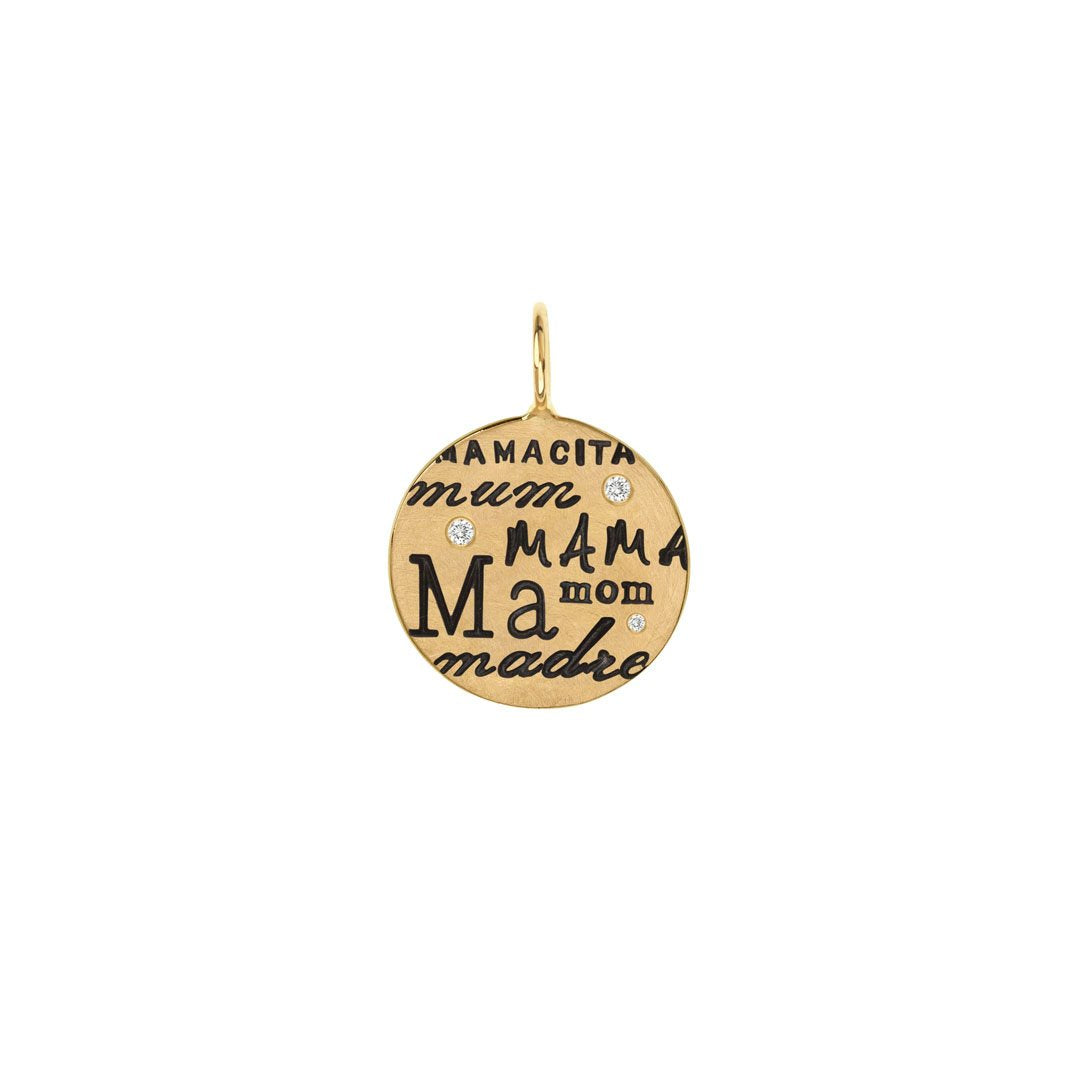 Diamond Mamacita Disc Pendant