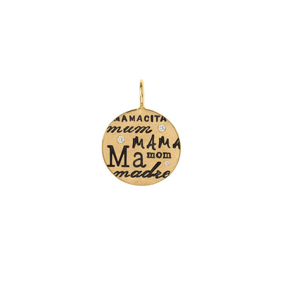 Diamond Mamacita Disc Pendant