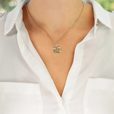 Diamond Mamacita Disc Pendant