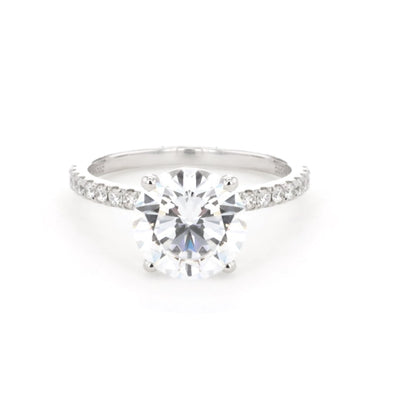 0.22 ctw Diamond Hidden Halo Engagement Ring