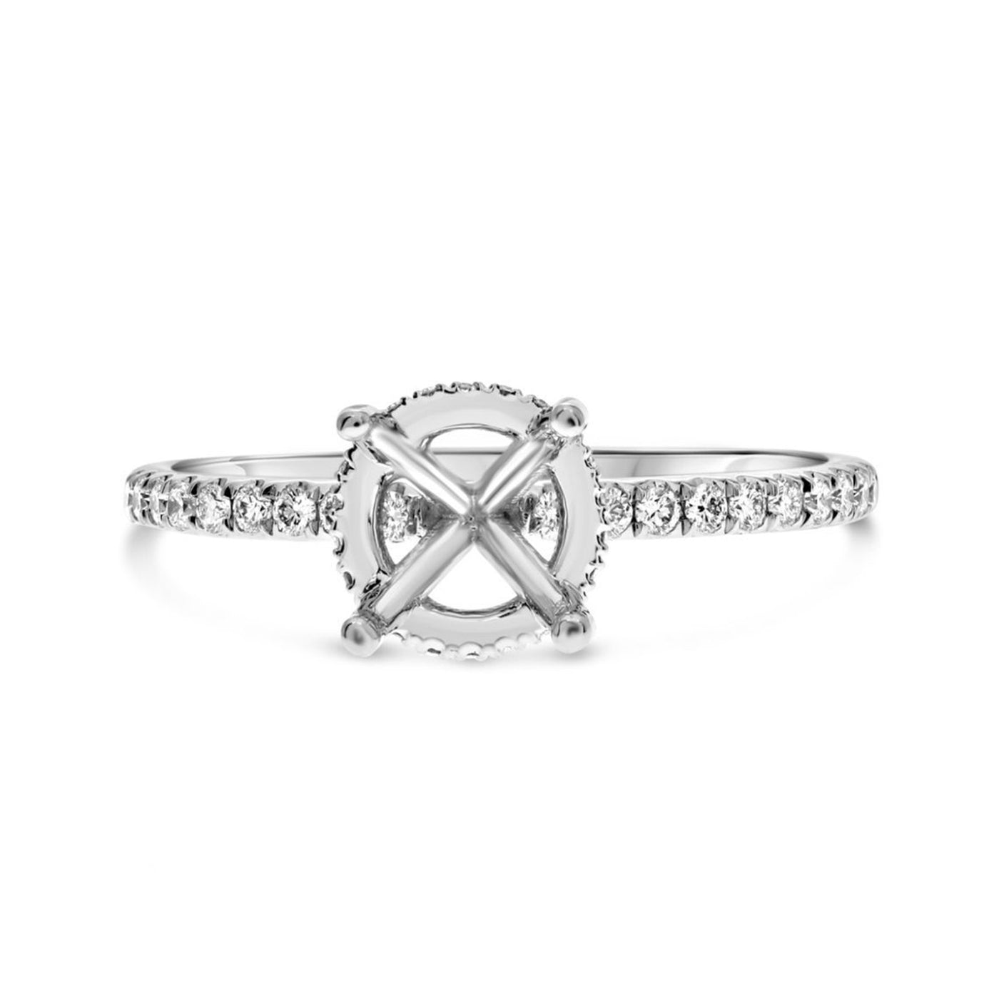 0.22 ctw Diamond Hidden Halo Engagement Ring