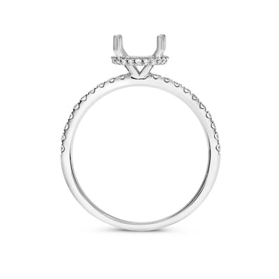 0.22 ctw Diamond Hidden Halo Engagement Ring