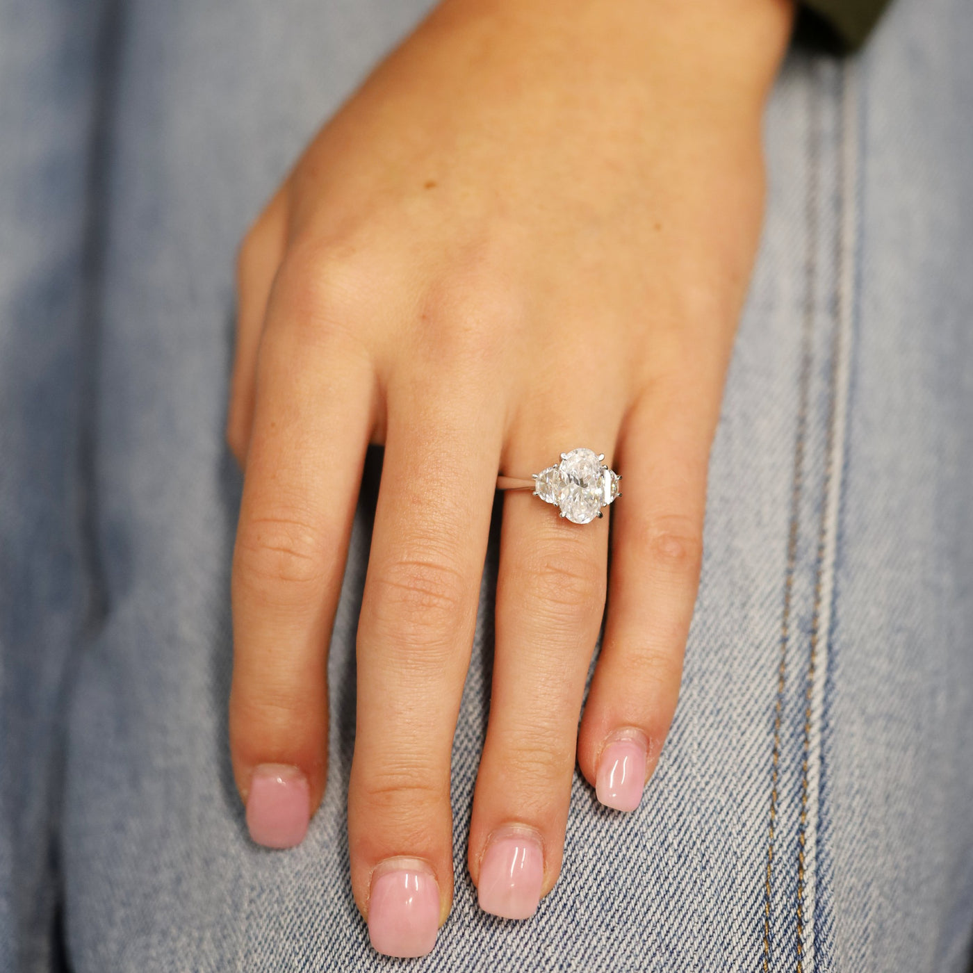 0.64 ctw Diamond Three-Stone Engagement Ring