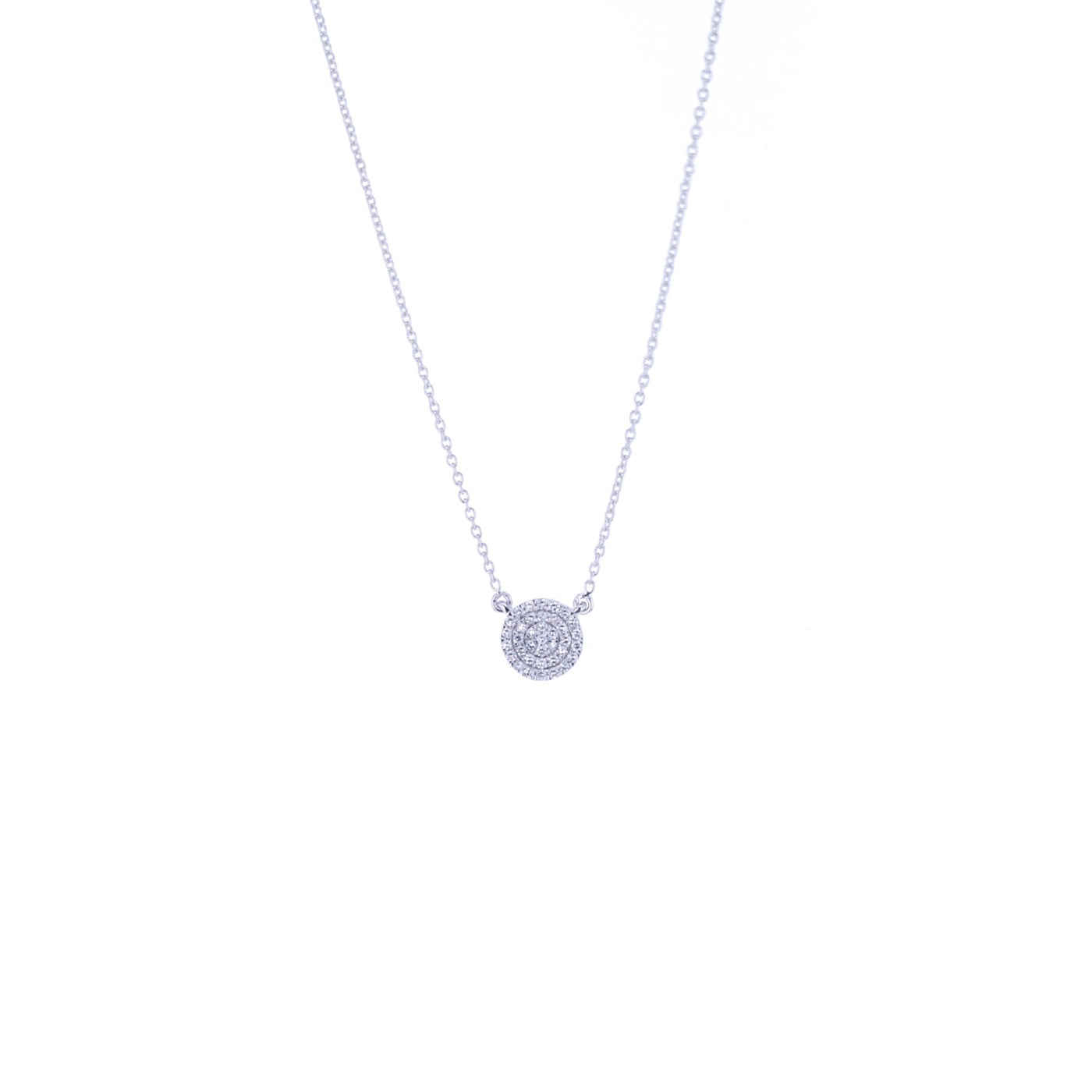 0.11ctw Diamond Pave Circle Necklace