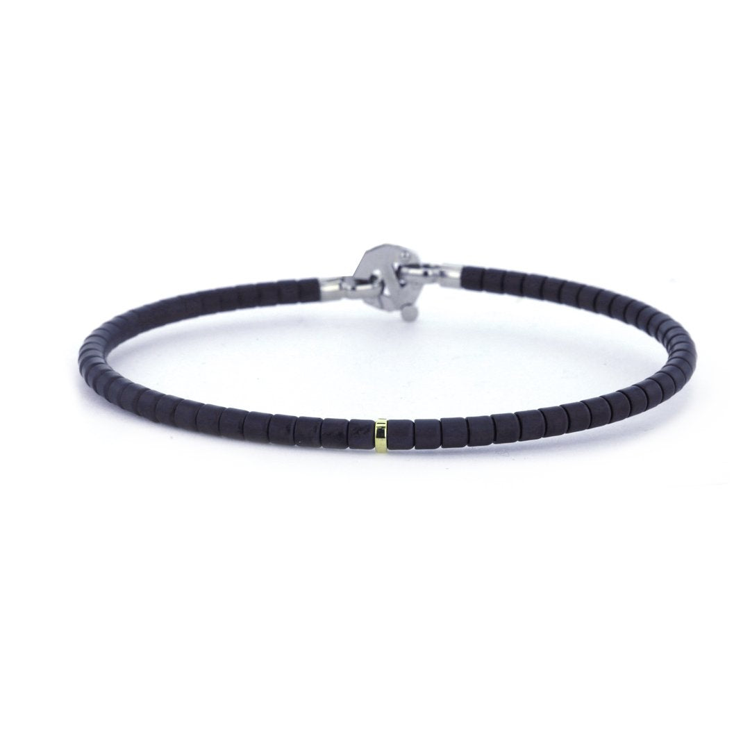 Black Ceramic Bead Bracelet