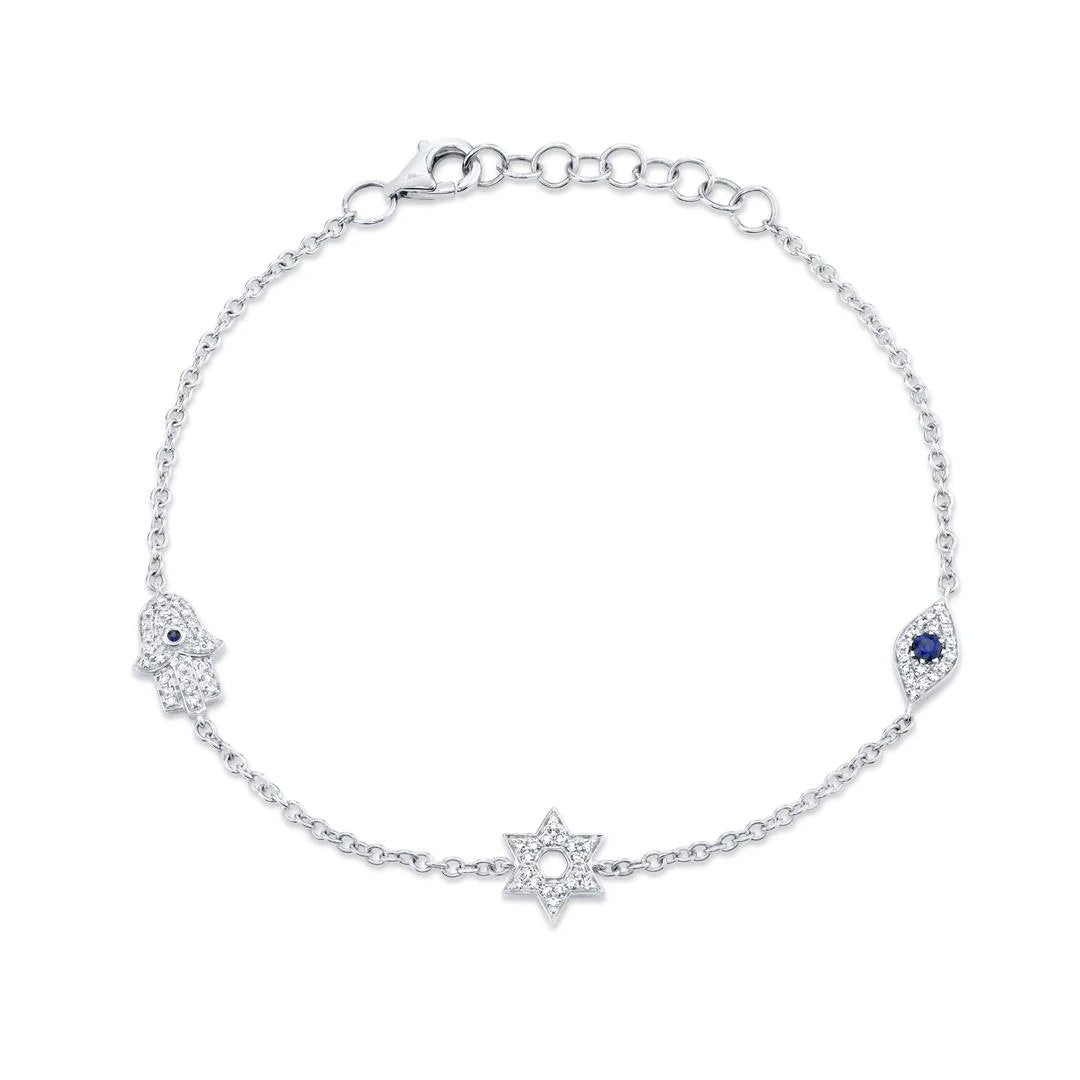 Blue Sapphire & Diamond Bracelet
