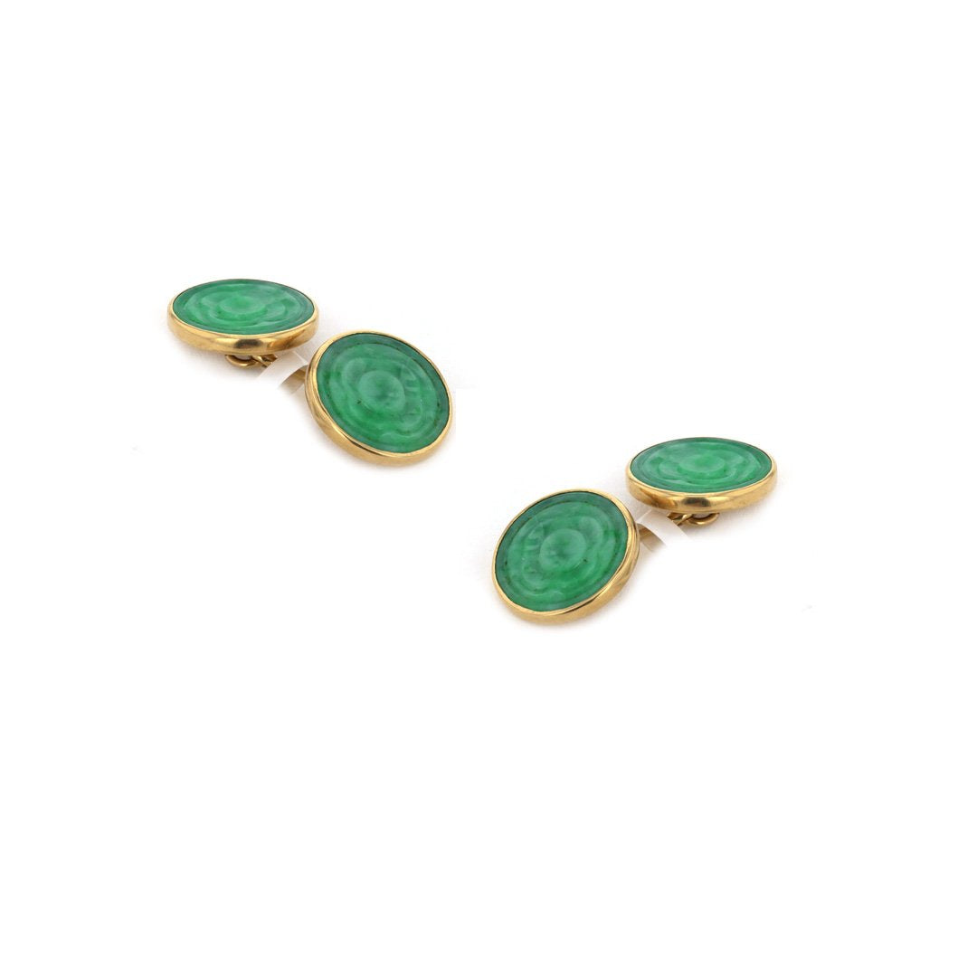 Green Chrysoprase Cufflinks