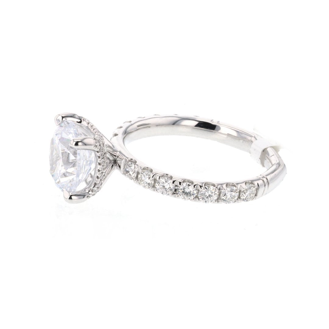 0.78 ctw Diamond Hidden Halo Engagement Ring