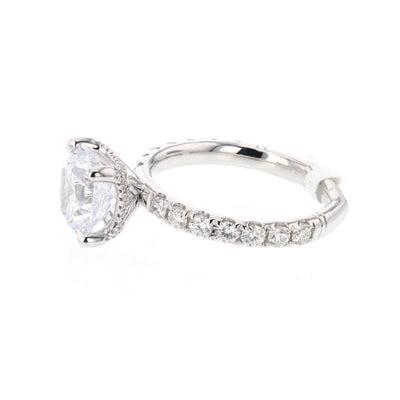 0.78 ctw Diamond Hidden Halo Engagement Ring