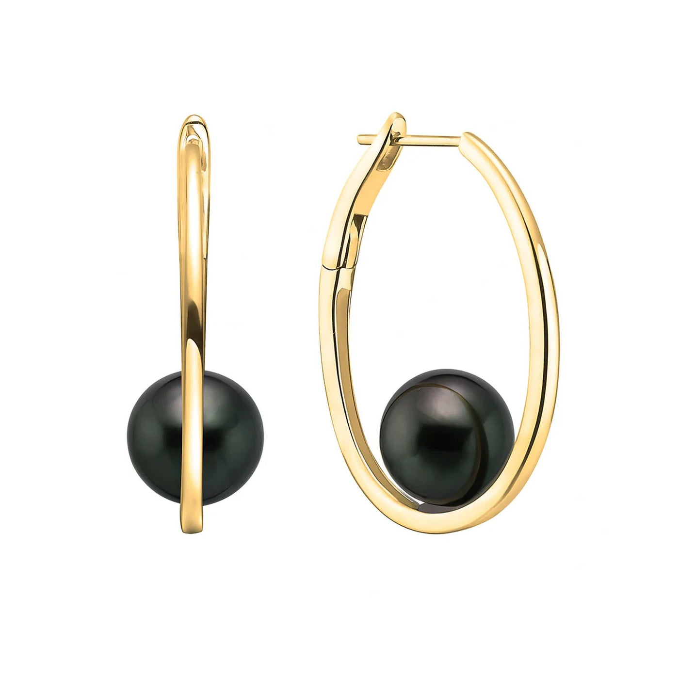 Tahitian Pearl Hoop Earrings