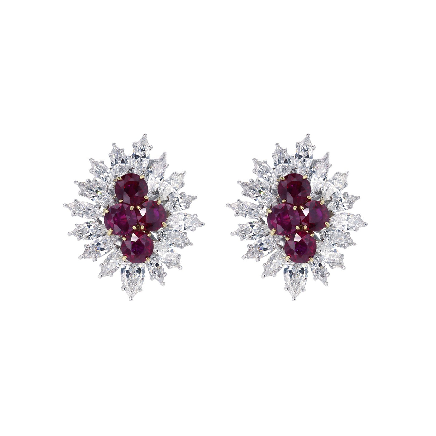 Ruby & Diamond Earrings