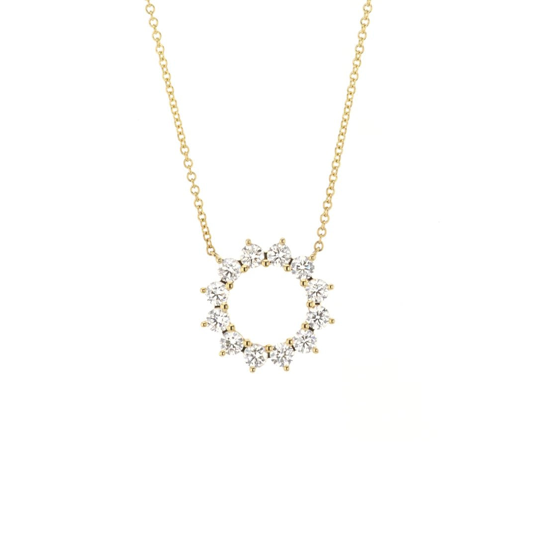 18" 1.50 ctw Diamond Stationary Pendant Necklace