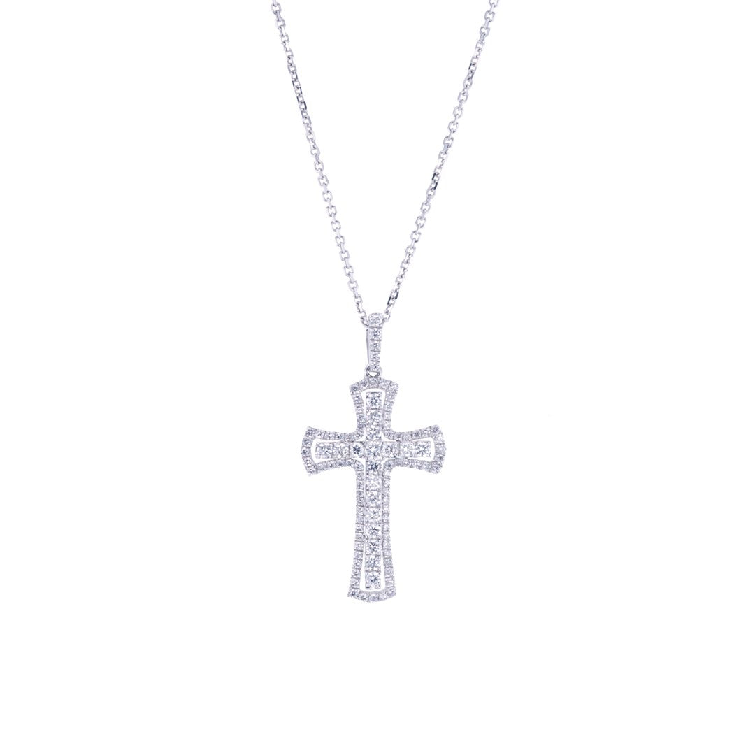 16" 0.58 ctw Diamond Cross Necklace