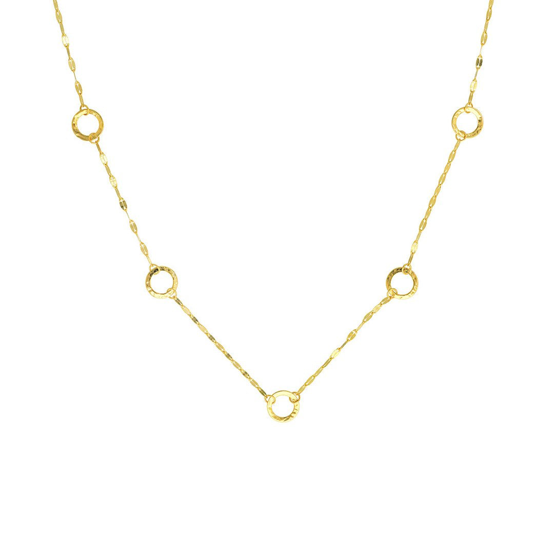 Open Circle Station Necklace
