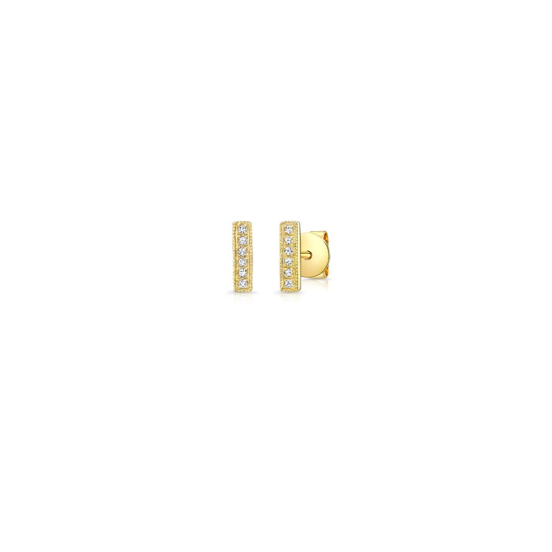0.04 ctw Diamond Mini Bar Earrings