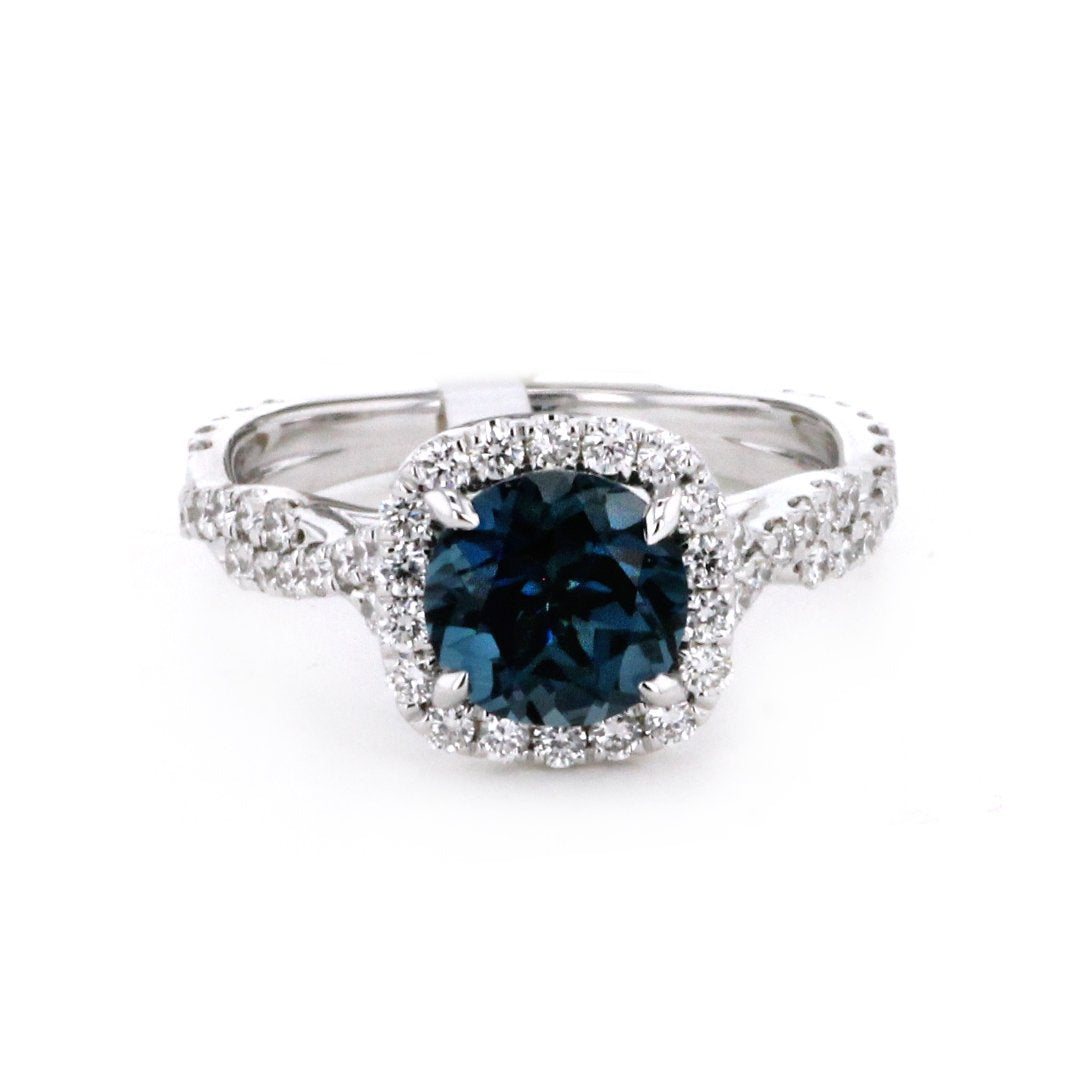Blue Topaz & Diamond Ring
