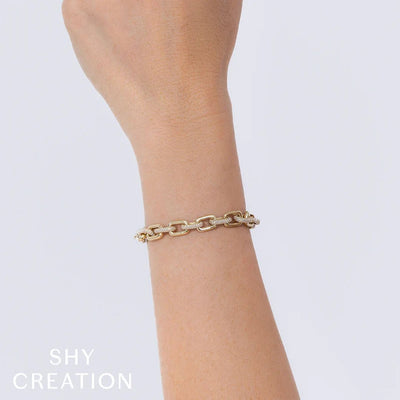 3.67ctw Diamond Pave Paper Clip Bracelet