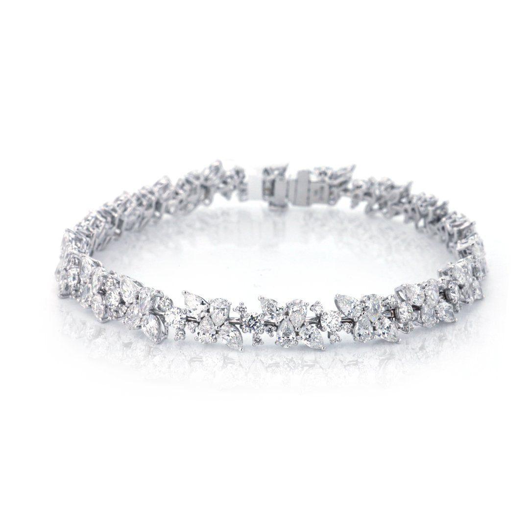 6.76 ctw Diamond Cluster Bracelet