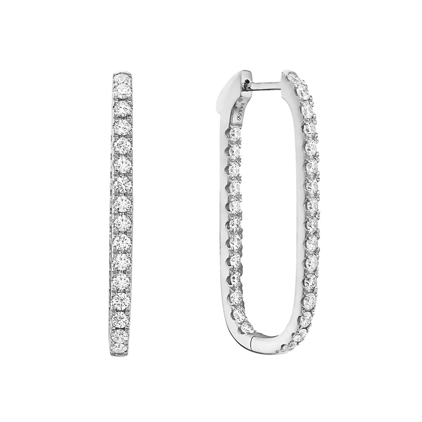 1.52 ctw Diamond Inside-Out Hoop Earrings