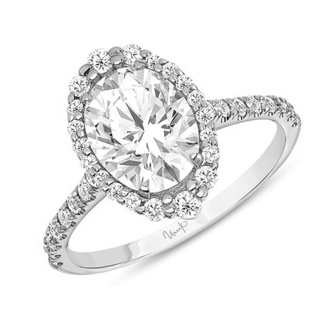 0.36 ctw Diamond Halo Engagement Ring