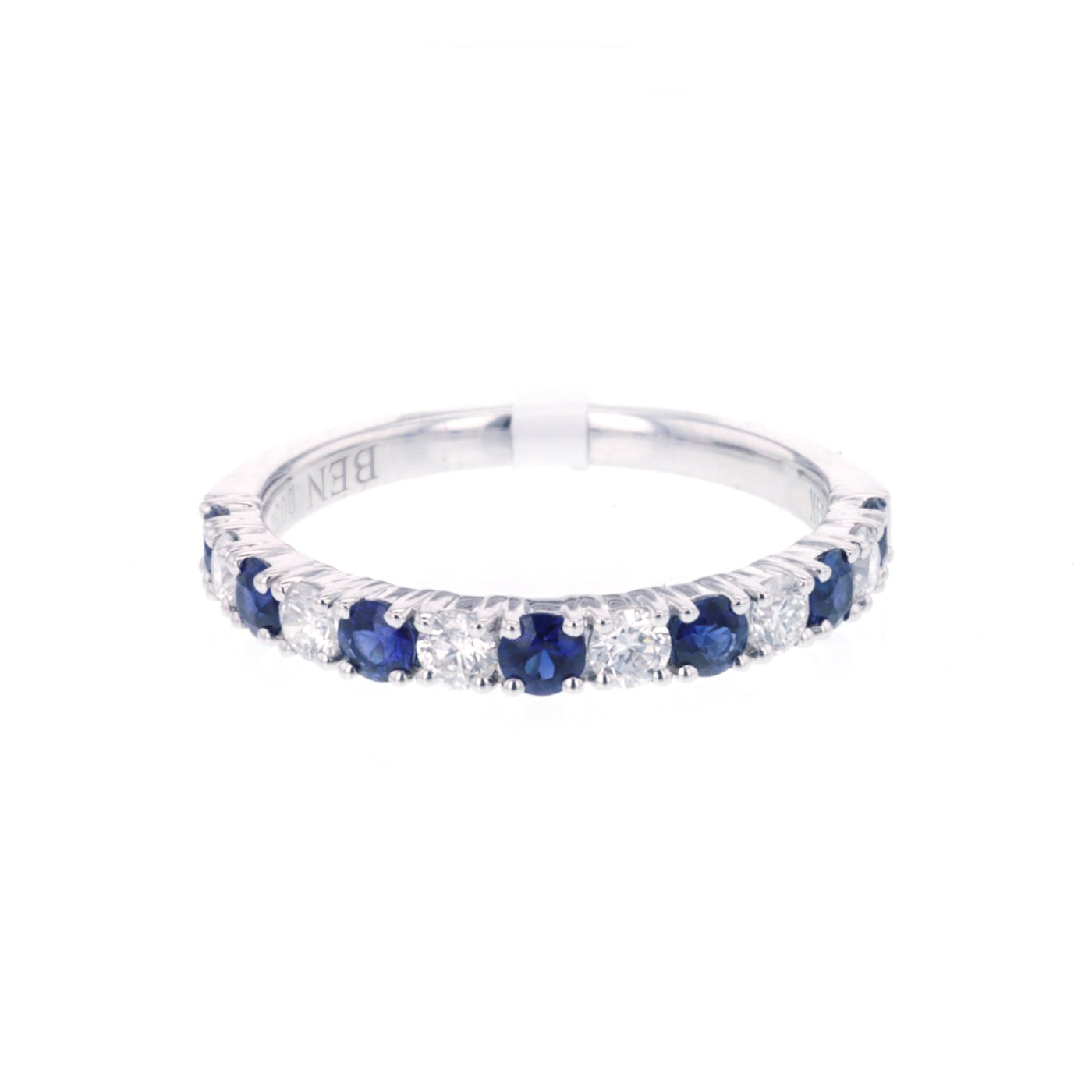Blue Sapphire & Diamond Band