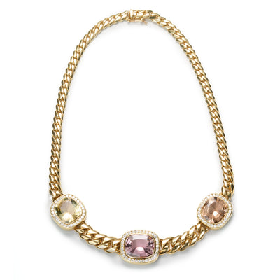 Tourmaline & Diamond Necklace