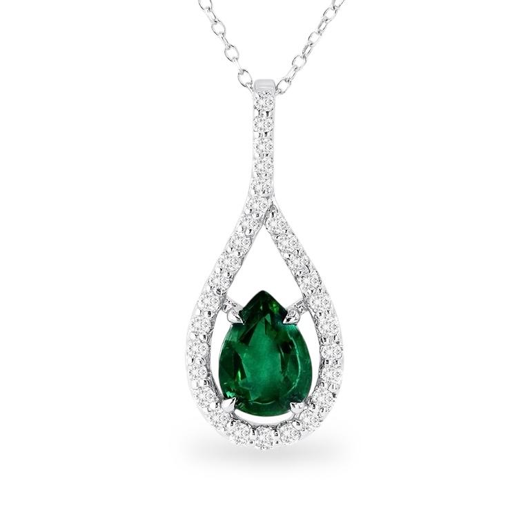 Emerald & Diamond Drop Earrings