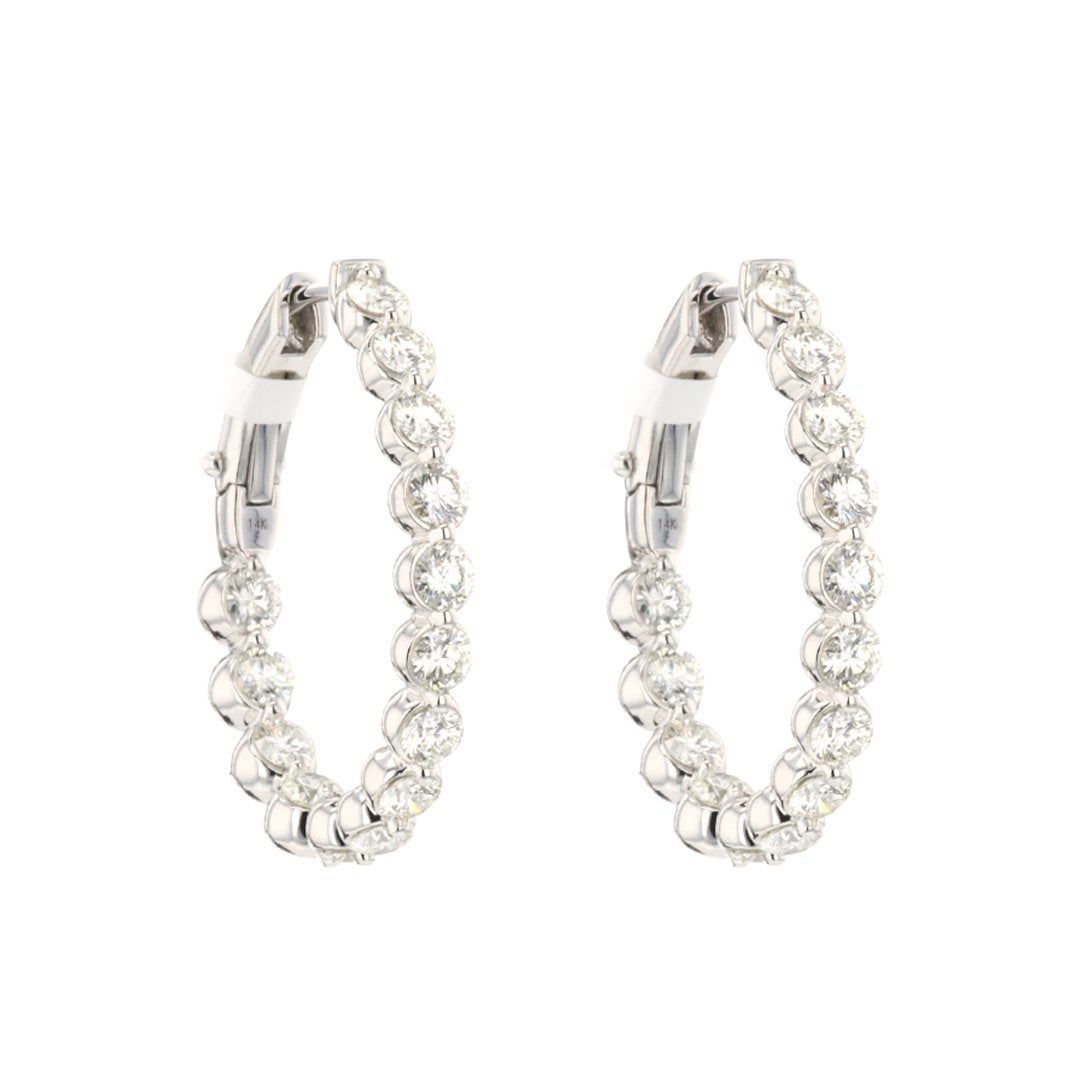2.95 ctw Diamond Inside-Out Hoop Earrings