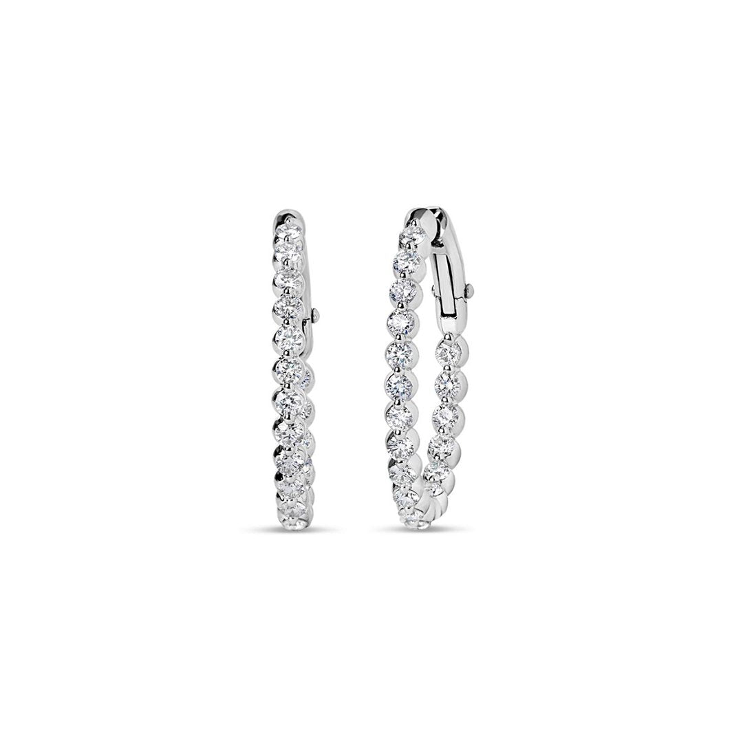 2.95 ctw Diamond Inside-Out Hoop Earrings
