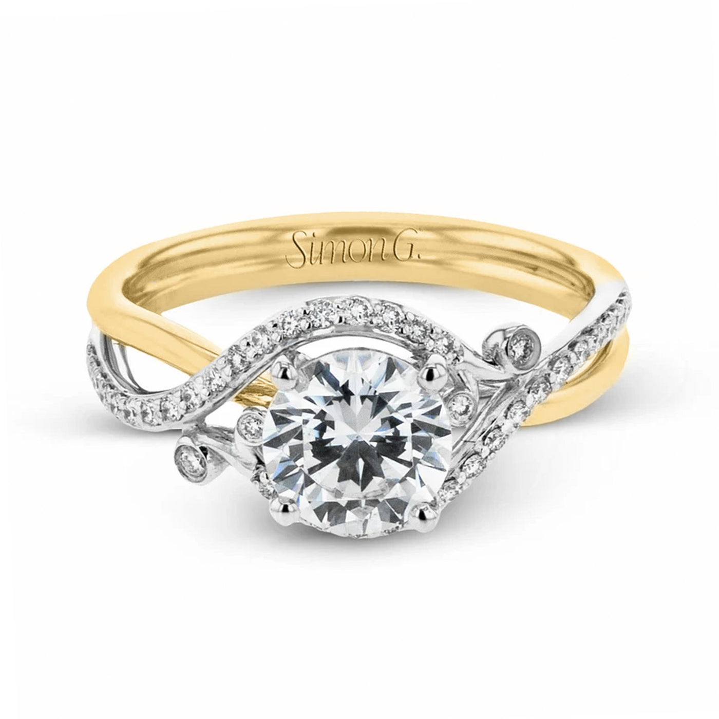 0.18 ctw Diamond Bypass Solitaire Engagement Ring
