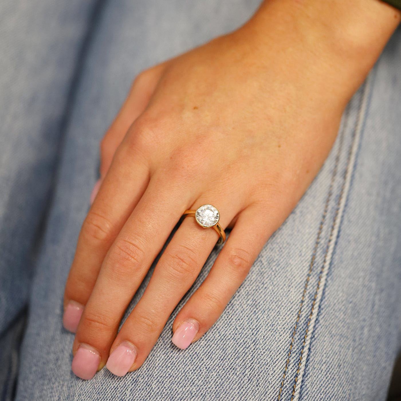 Bezel Solitaire Engagement Ring