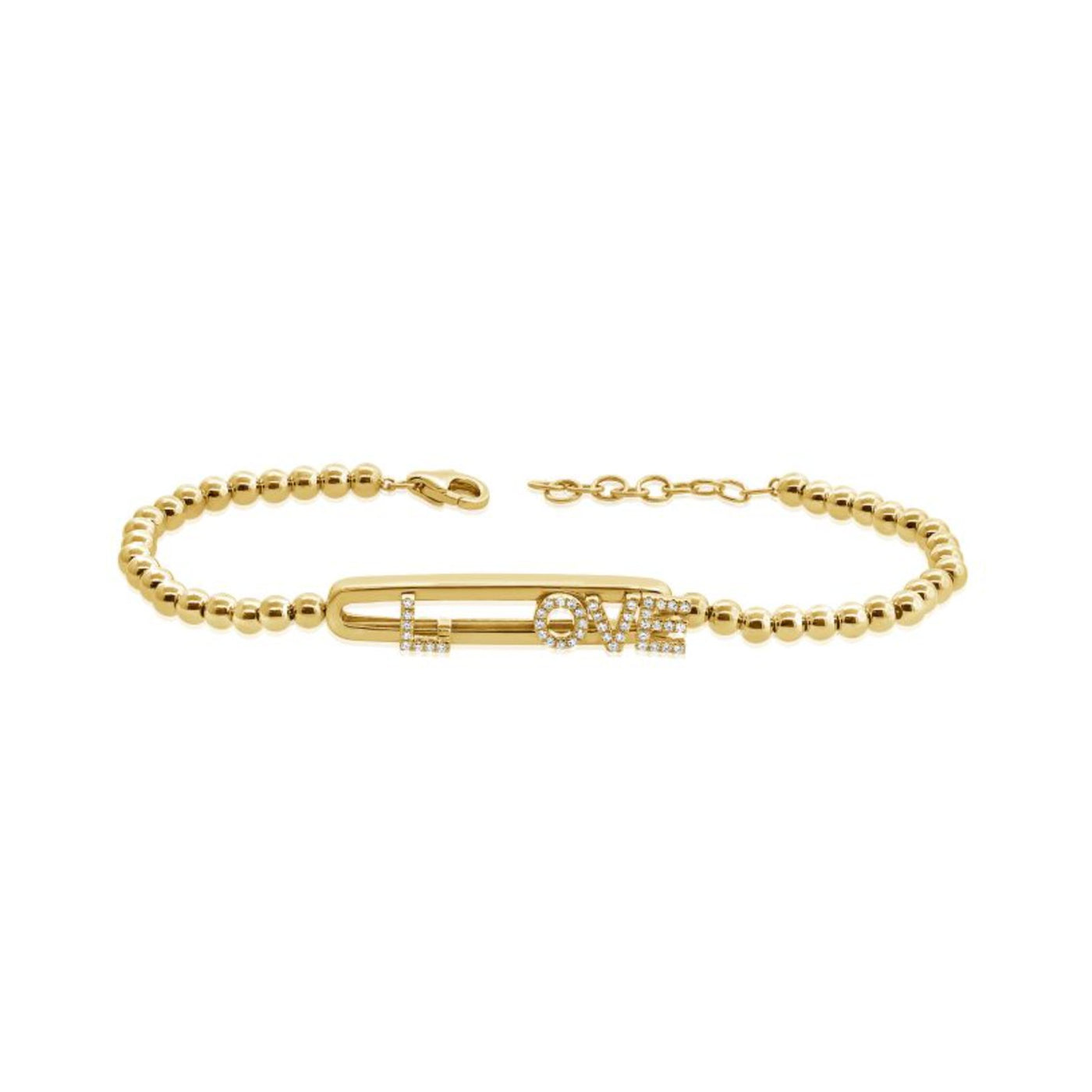 0.11 ctw Diamond Sliding Love Bead Bracelet