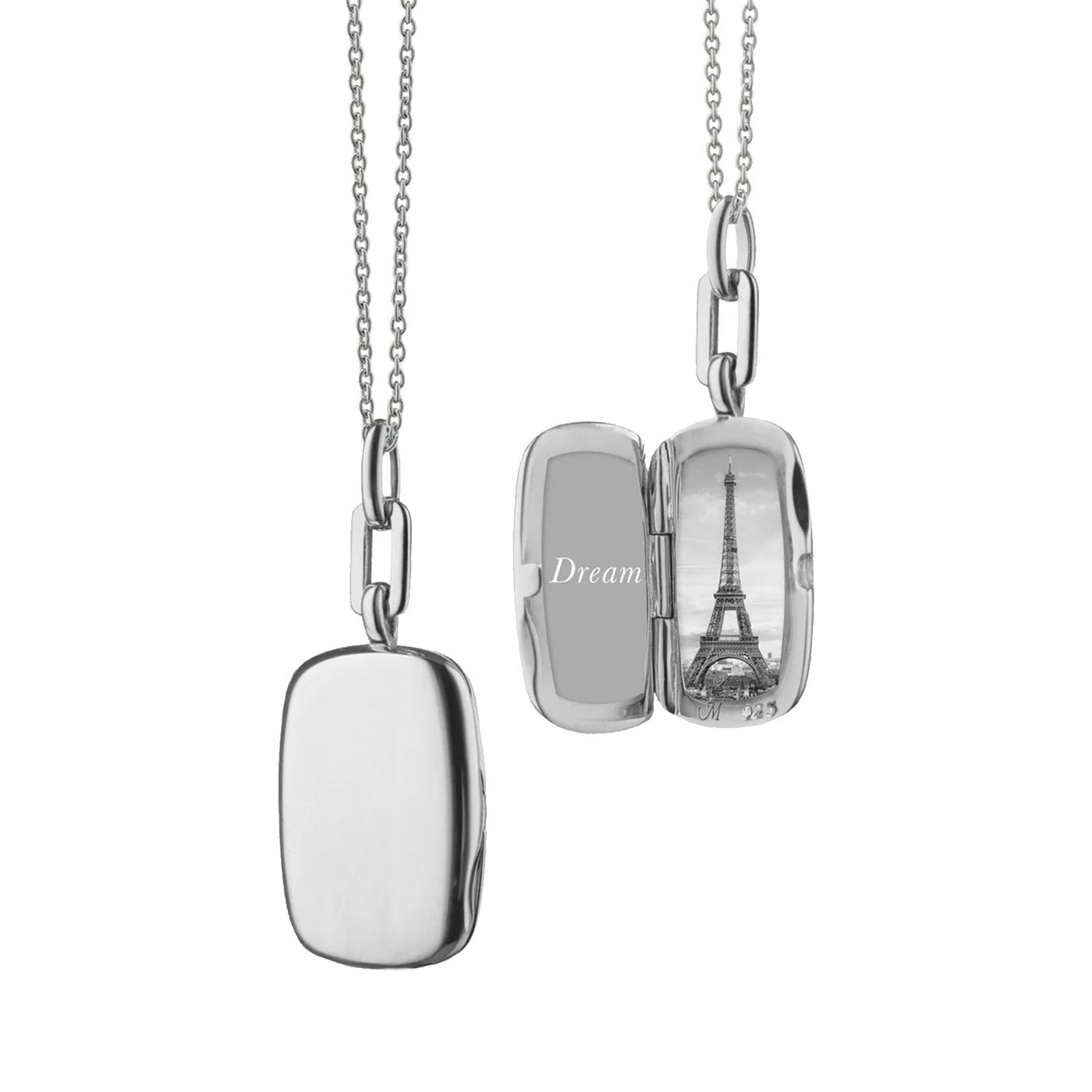 Rectangle Dee Locket Necklace