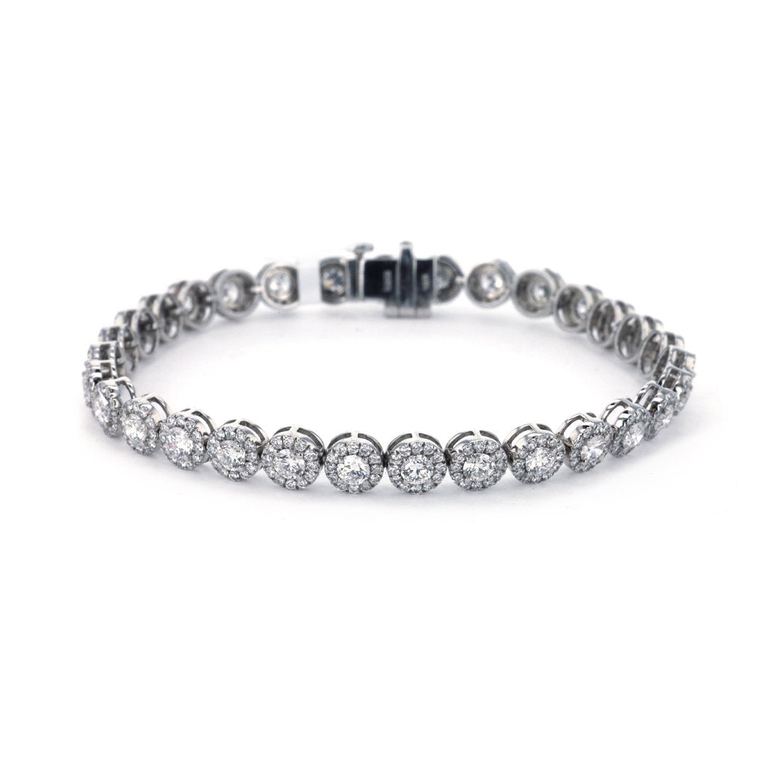5.29 ctw Diamond Round Halo Bracelet
