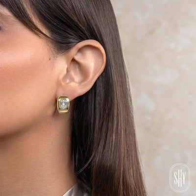 0.40 ctw Diamond Hoop Earrings