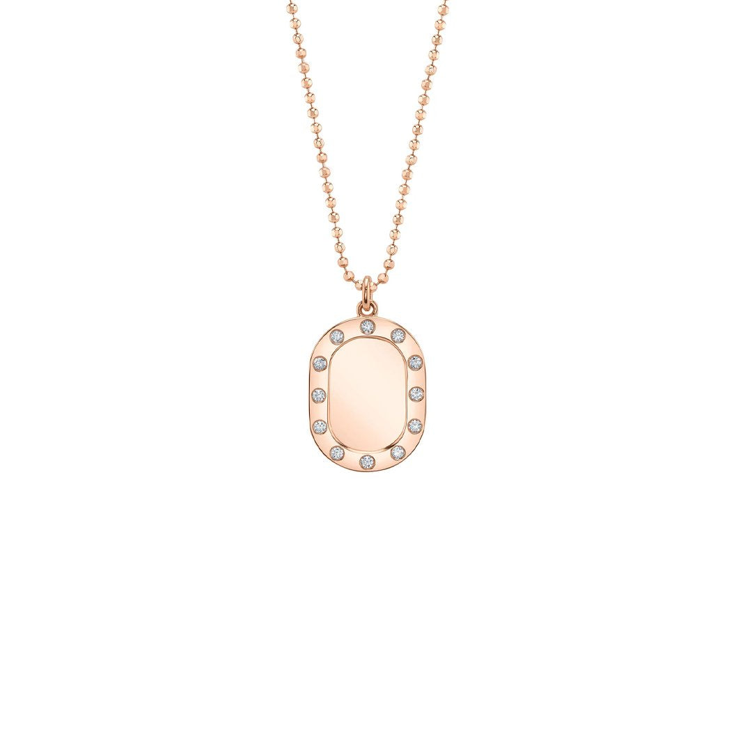 0.16ctw Diamond Oval Necklace