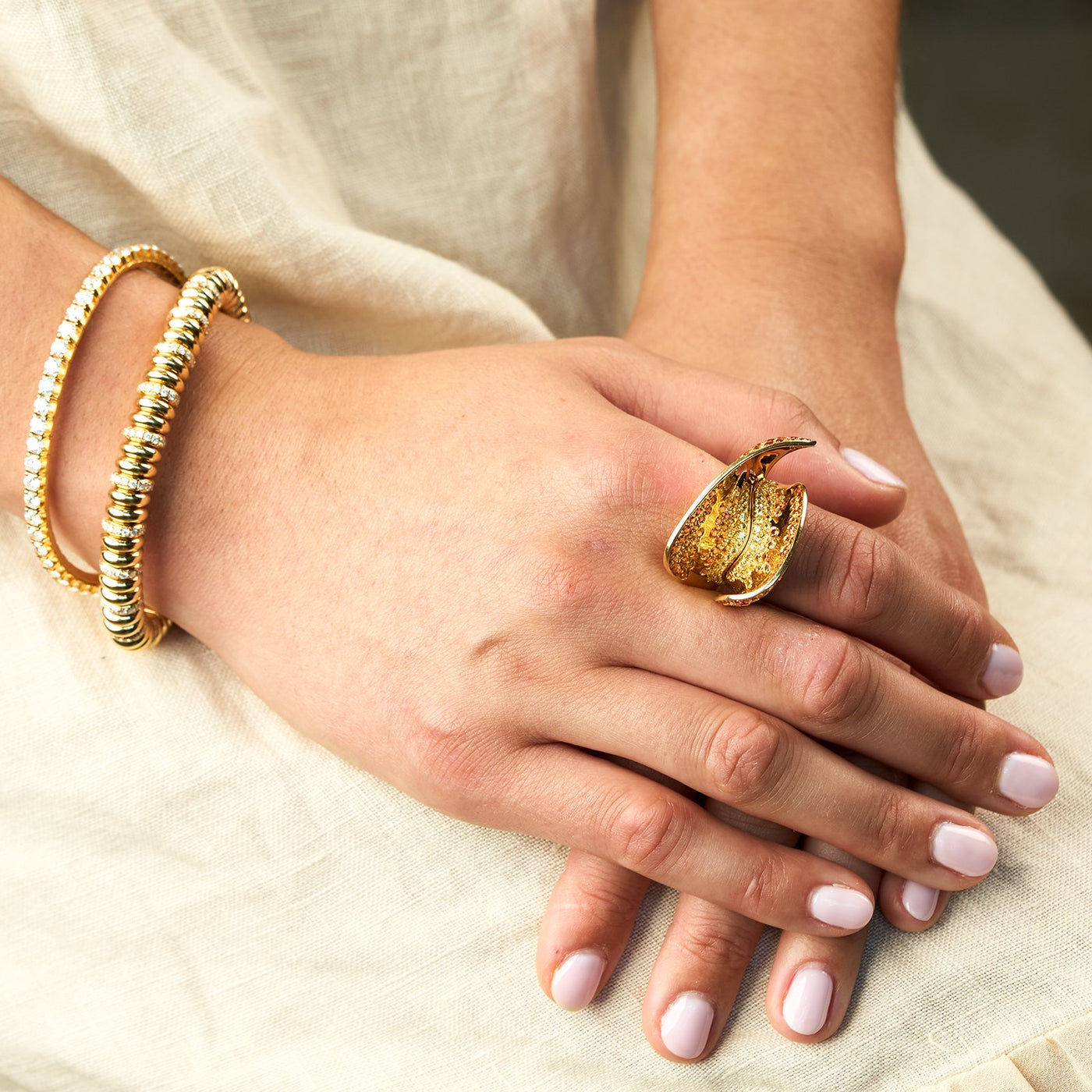 Sapphire Sculptural Ring