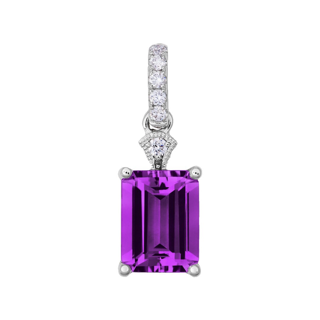 Amethyst & Diamond Pendant