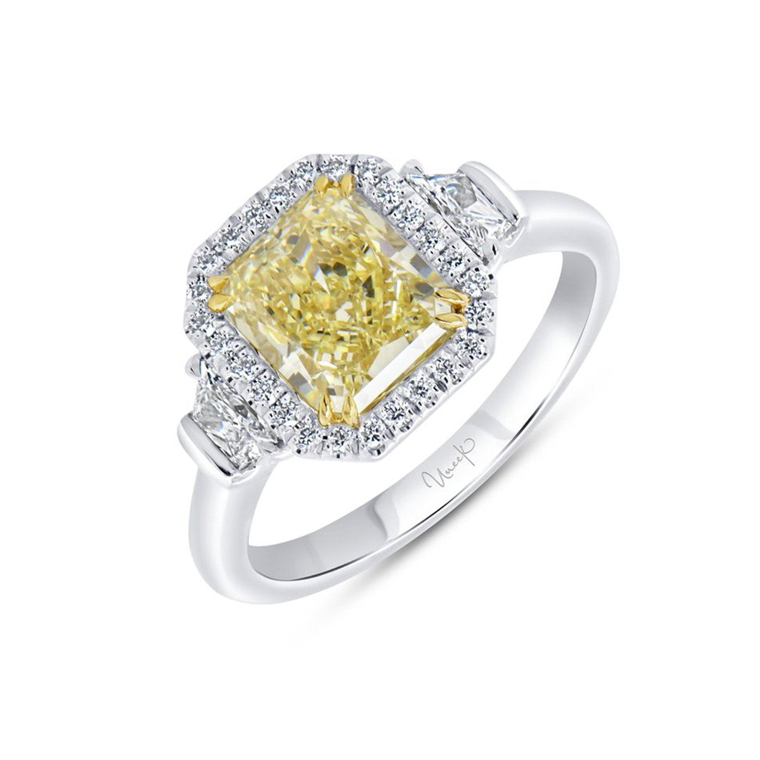 2.24 ct Radiant Diamond Halo Engagement Ring