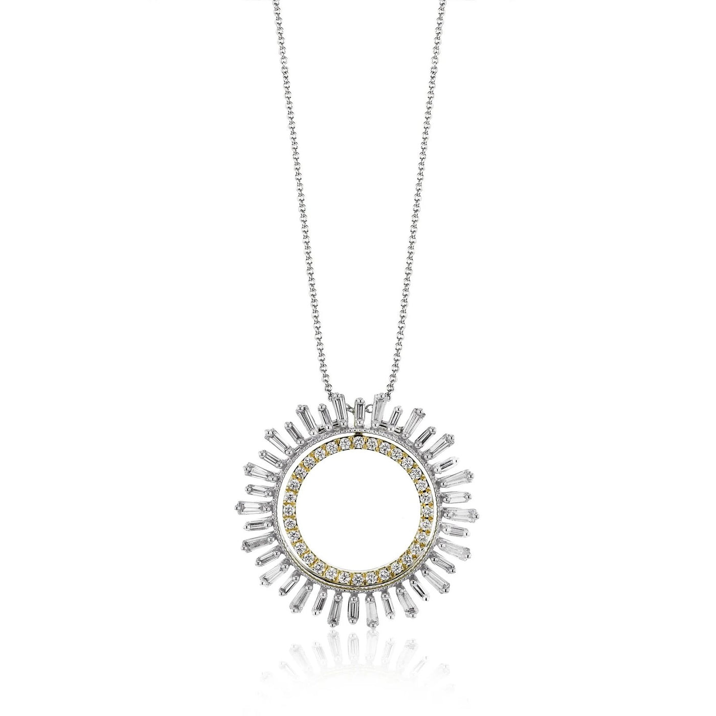 1.34 ctw Diamond Open Circle Necklace