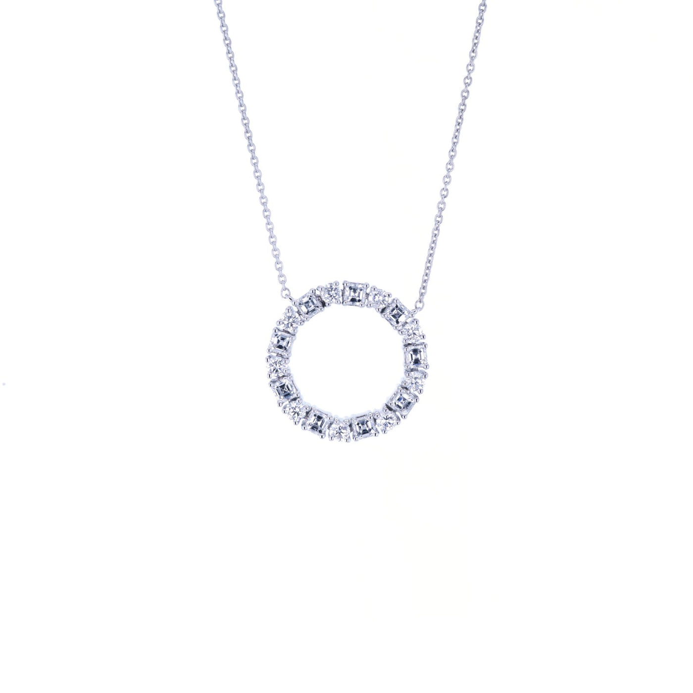Diamond Open Circle Necklace