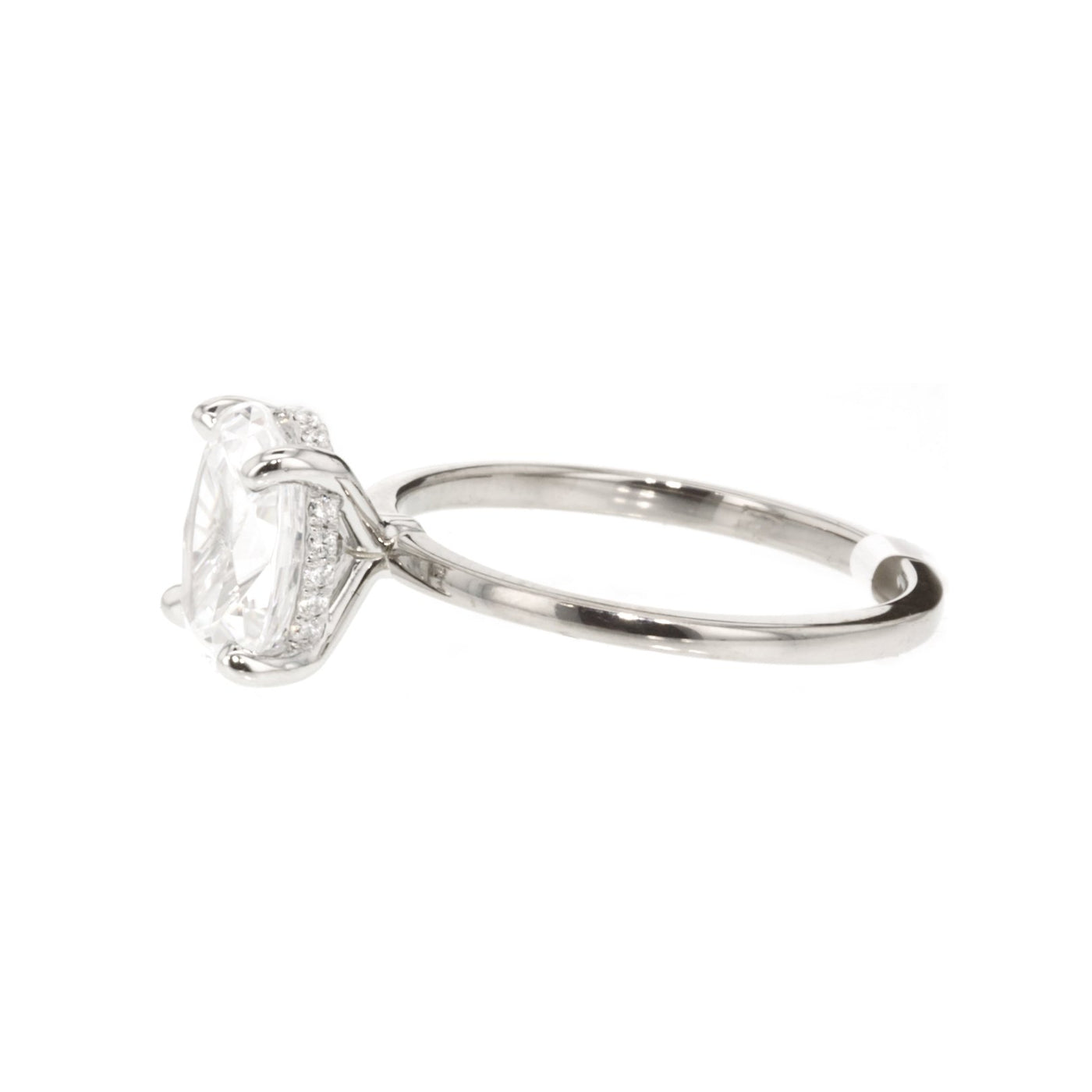 0.05 ctw Diamond Hidden Halo Engagement Ring
