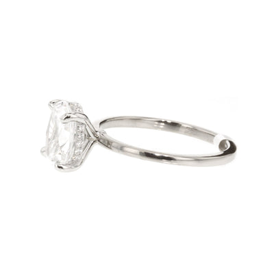0.05 ctw Diamond Hidden Halo Engagement Ring