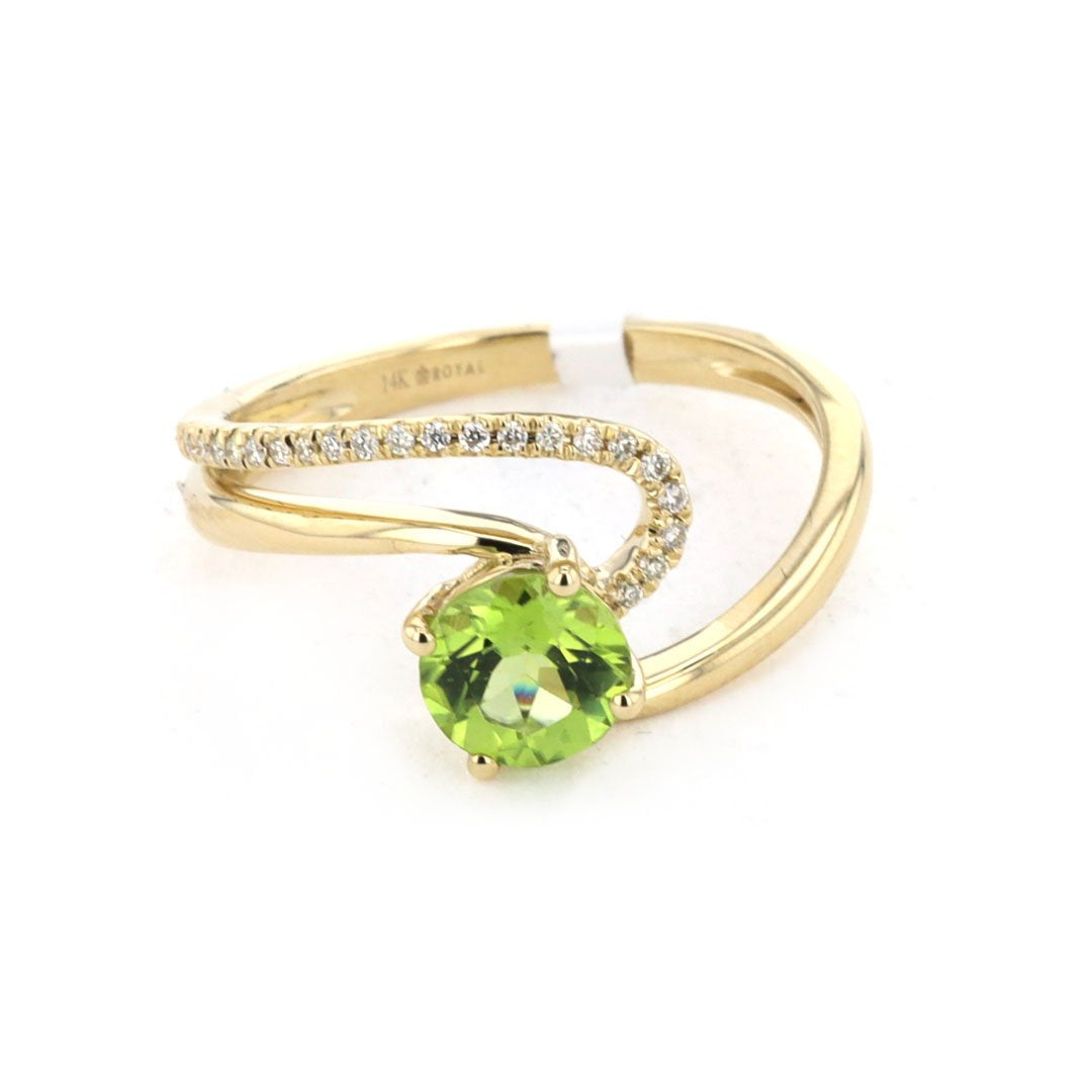 Peridot & Diamond Ring
