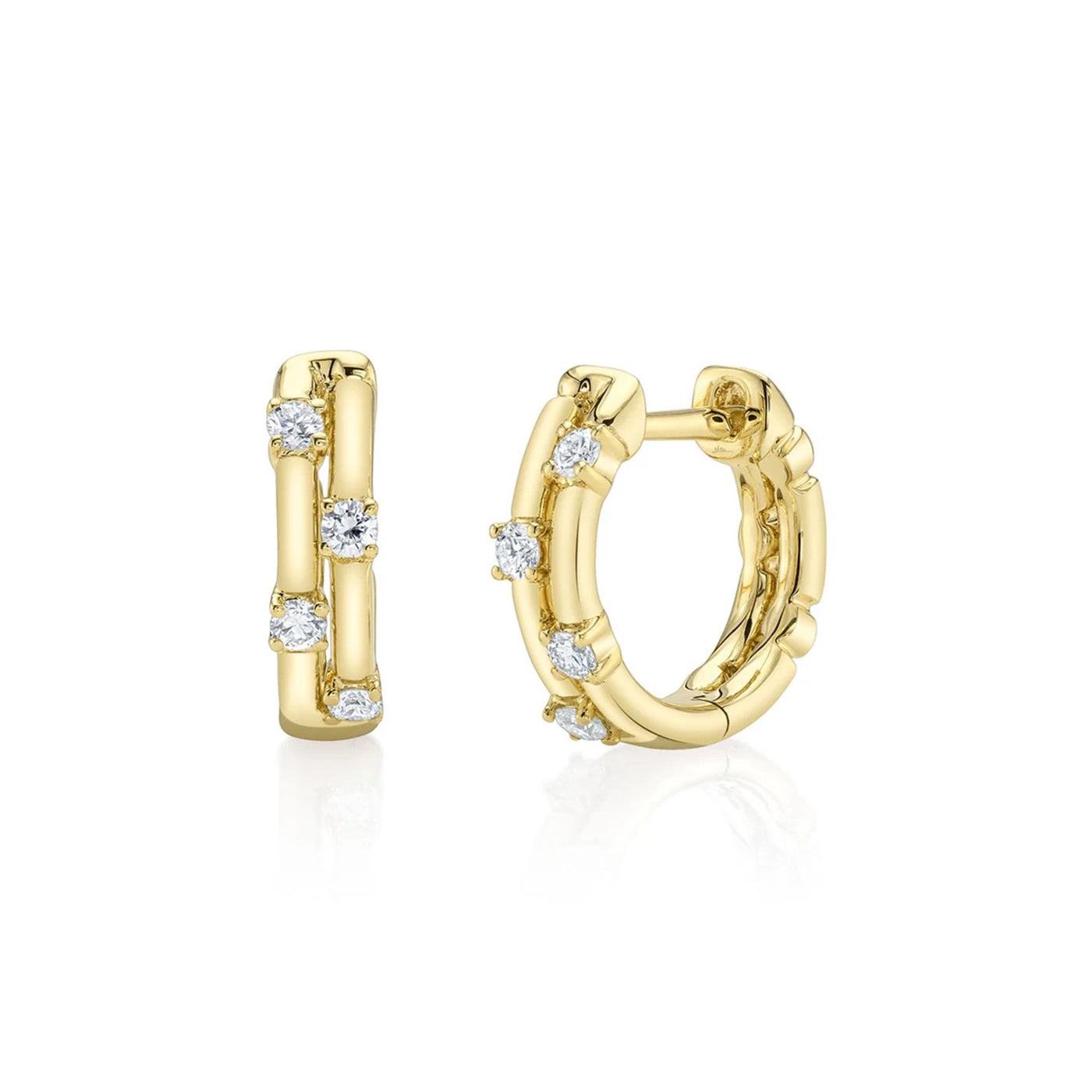 0.17 ctw Diamond Huggie Earrings