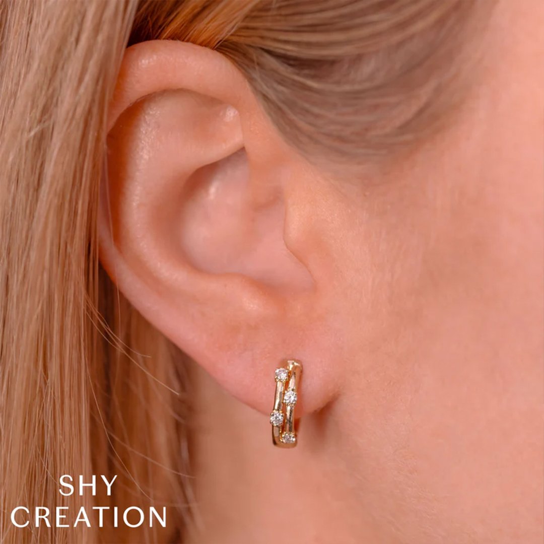 0.17 ctw Diamond Huggie Earrings
