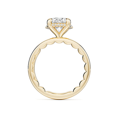 0.05 ctw Diamond Hidden Halo Engagement Ring